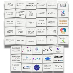 My A-Game is Adequate and Nerdy Life STEAM Edition Bundle Collections of Relatably Sarcastic and Whimsical Science Puns Postcards