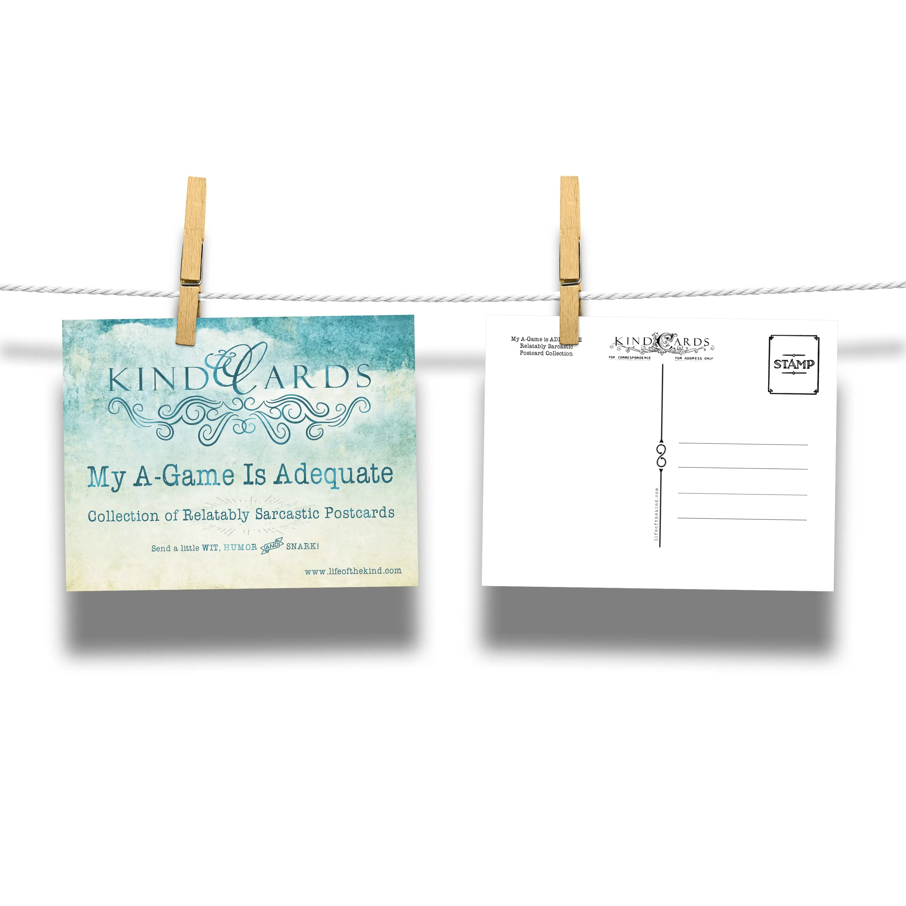 My A-Game is Adequate Can't Even Edition Postcard Collection