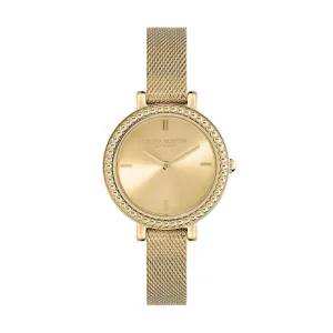 Olivia Burton 30mm Yellow Gold Plated Caviar Beaded Quartz Watch