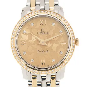 Omega De Ville Champagne Butterfly Diamond Dial Ladies Watch 424.25.27.60.58.002