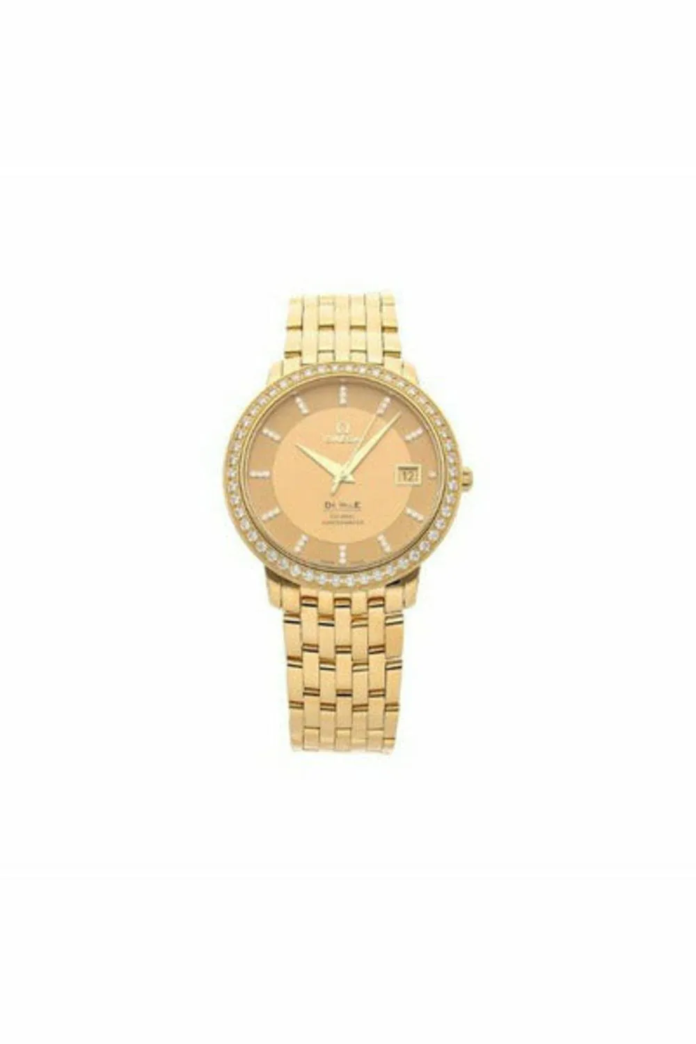 omega de ville prestige 36.5mm 18kt yellow gold ladies watch