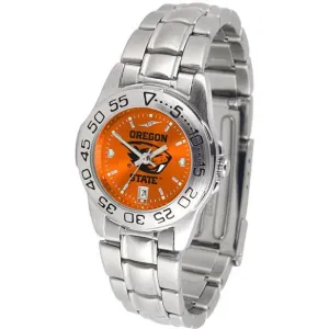 Oregon State Beavers Ladies AnoChrome  Steel Band Sports Watch