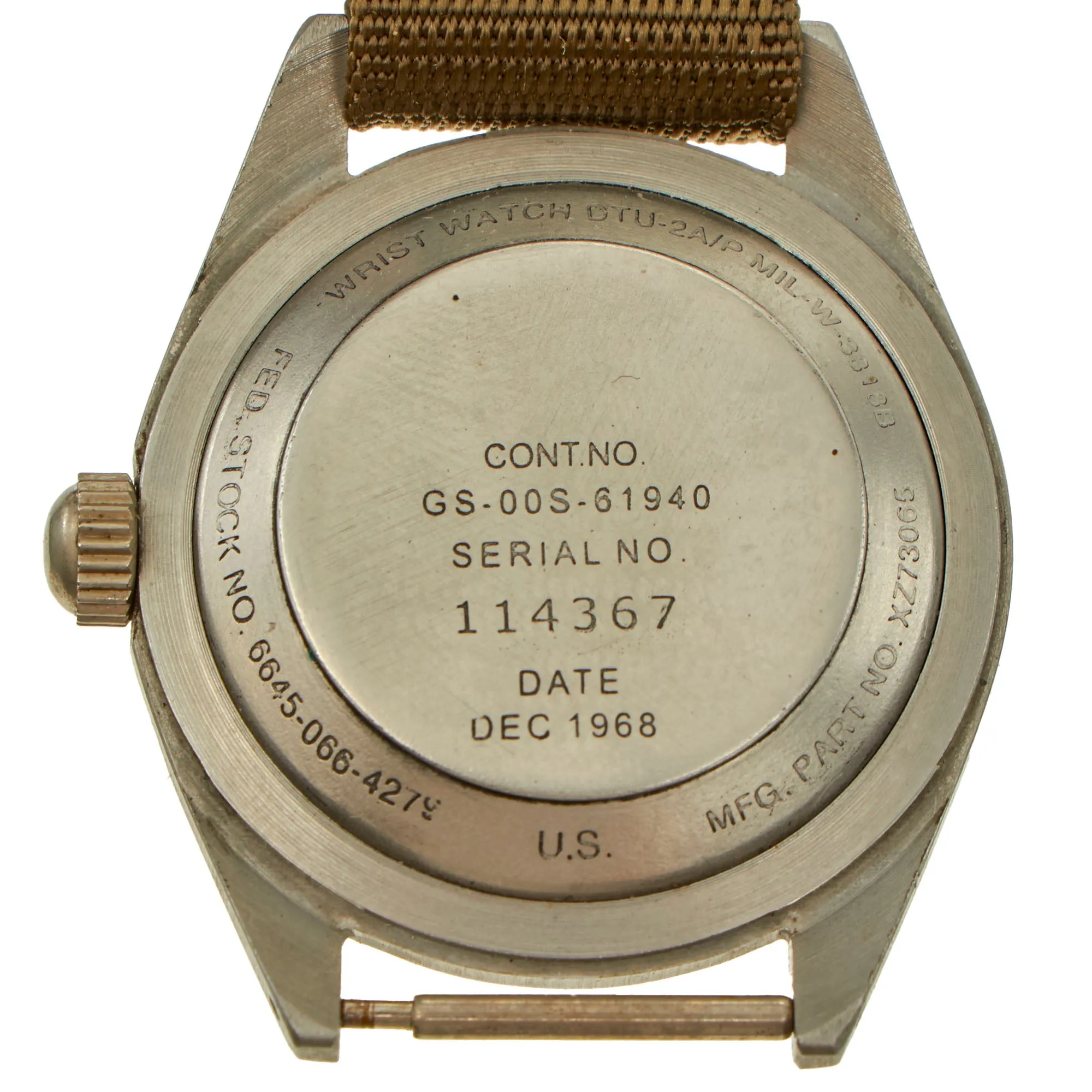 Original U.S. Vietnam War Functional Wristwatch - Dated December 1968