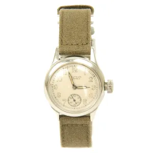 Original U.S. WWII 1943 Army 17-Jewel Wrist Watch by Waltham - Fully Functional
