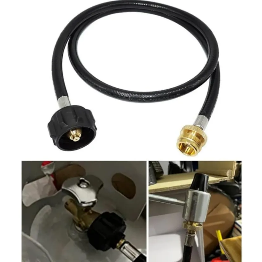 Propane Adapter Connected Gas Pipe