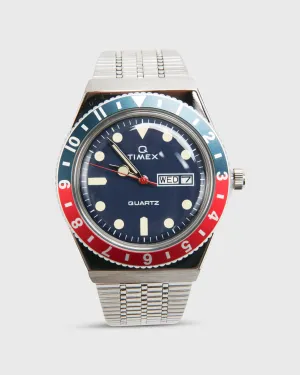 Q Timex Reissue Watch in Silver/Navy/Red