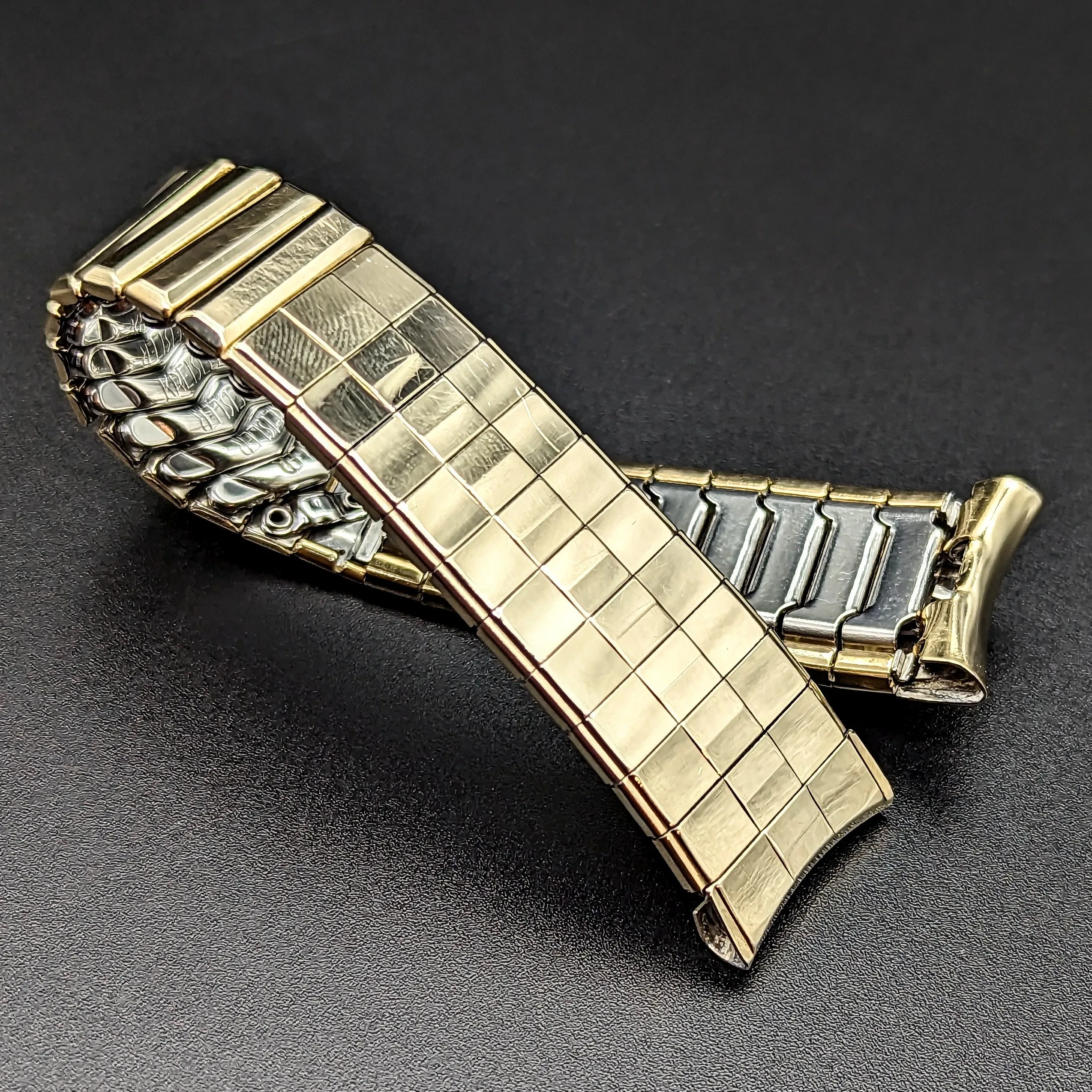 Rare KREISLER 17.5mm Watchband Center Scissor Expansion Vintage Bracelet