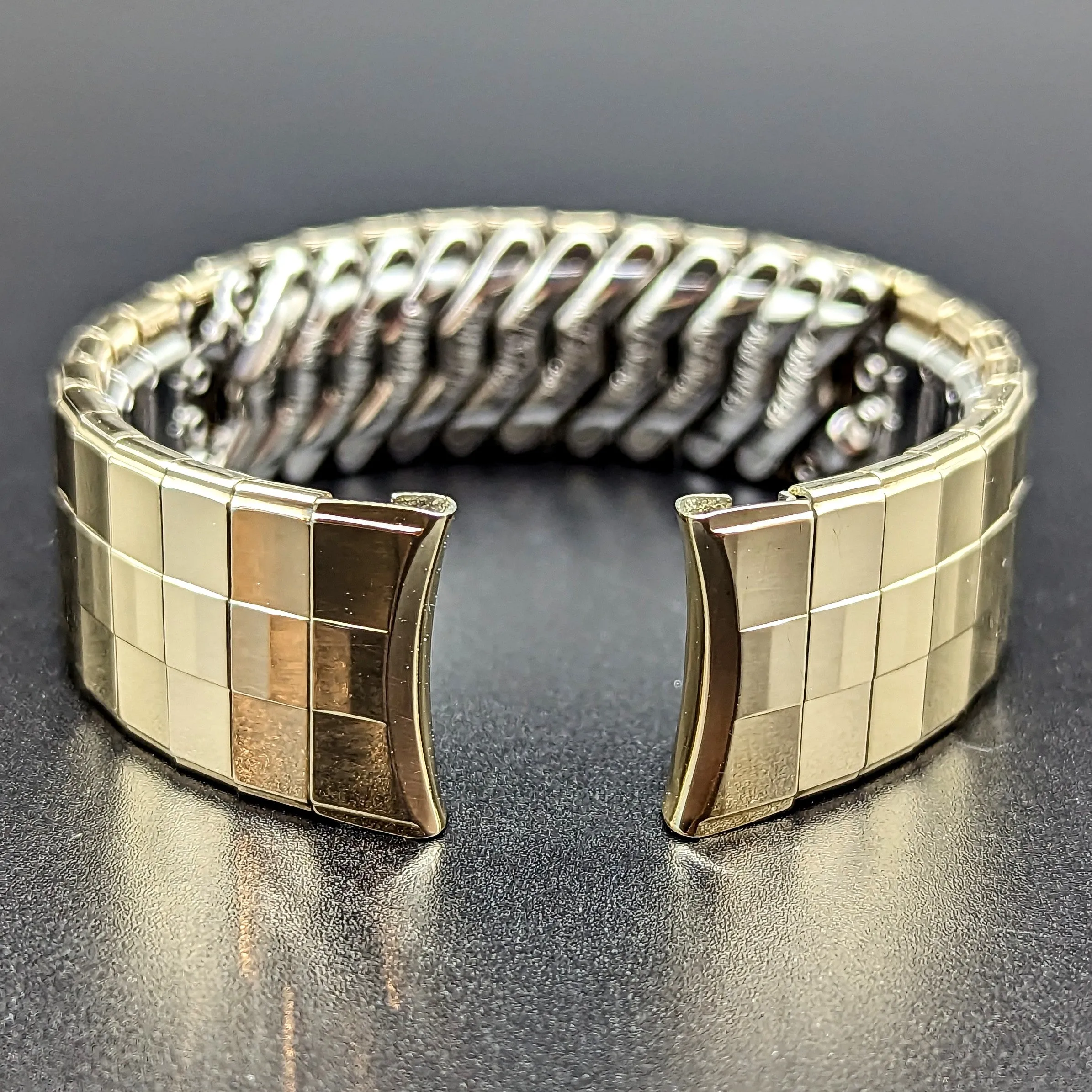 Rare KREISLER 17.5mm Watchband Center Scissor Expansion Vintage Bracelet