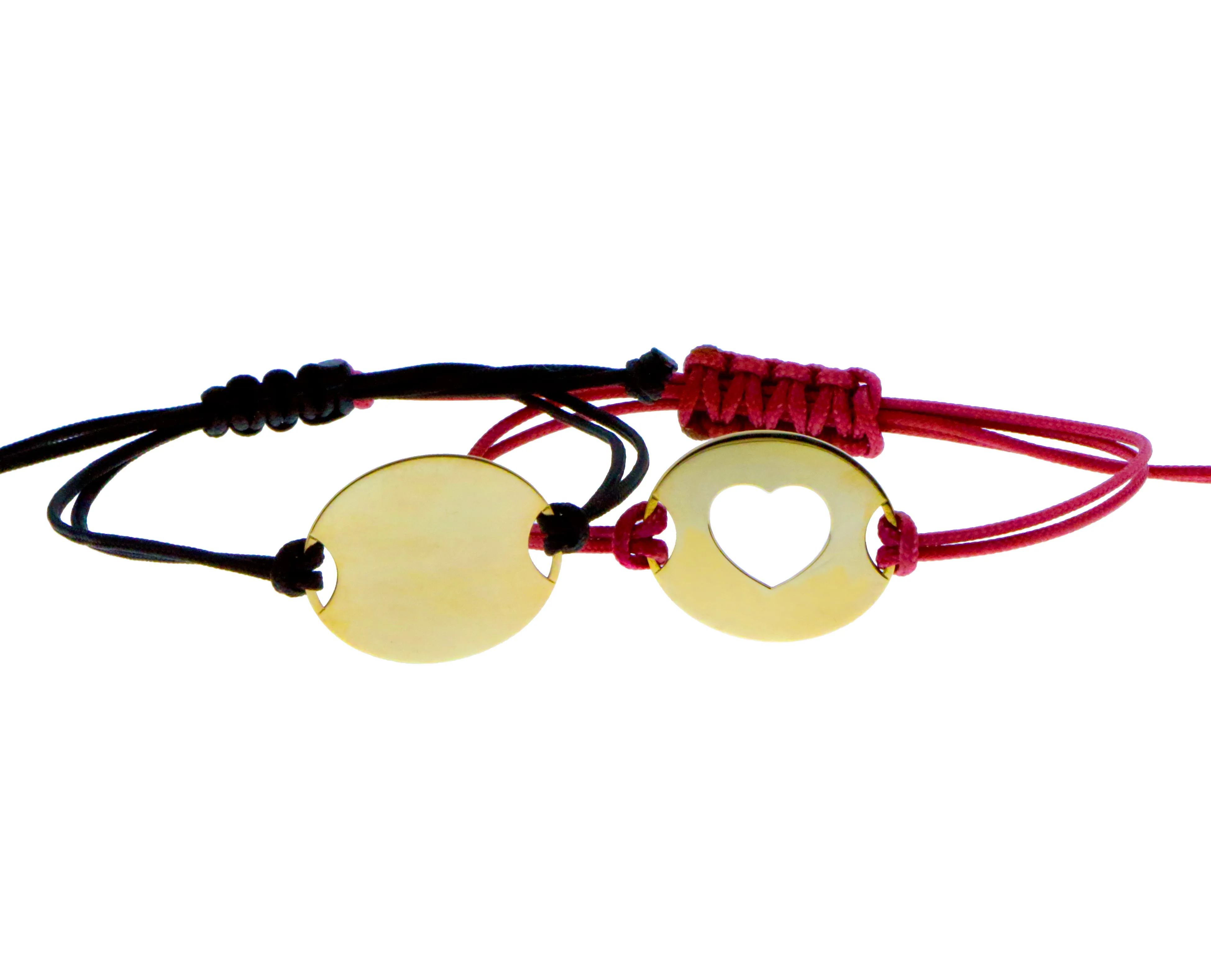 Rope bracelet with coin letter