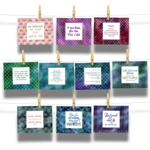 Siren Anthology 15-Card Postcard Collection of Encouraging & Empowering Mermaid Premium Glossy Postcards