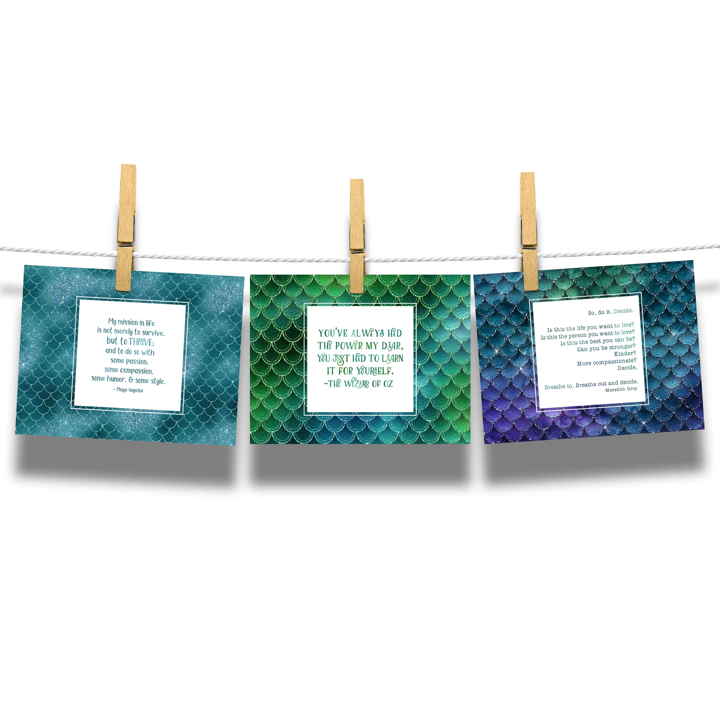 Siren Anthology 15-Card Postcard Collection of Encouraging & Empowering Mermaid Premium Glossy Postcards