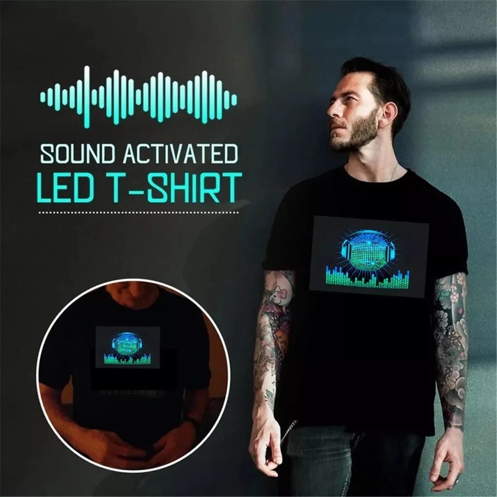 Sound Activated Light Up T-shirts Clothing