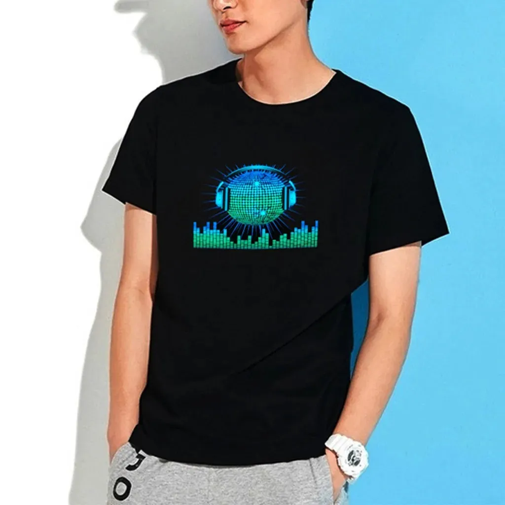 Sound Activated Light Up T-shirts Clothing