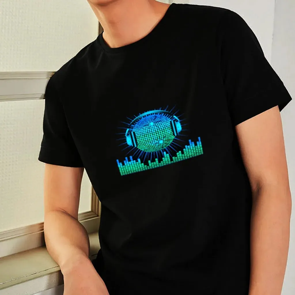 Sound Activated Light Up T-shirts Clothing