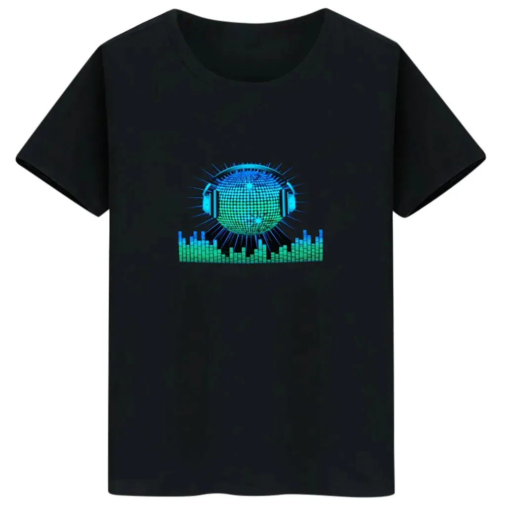Sound Activated Light Up T-shirts Clothing
