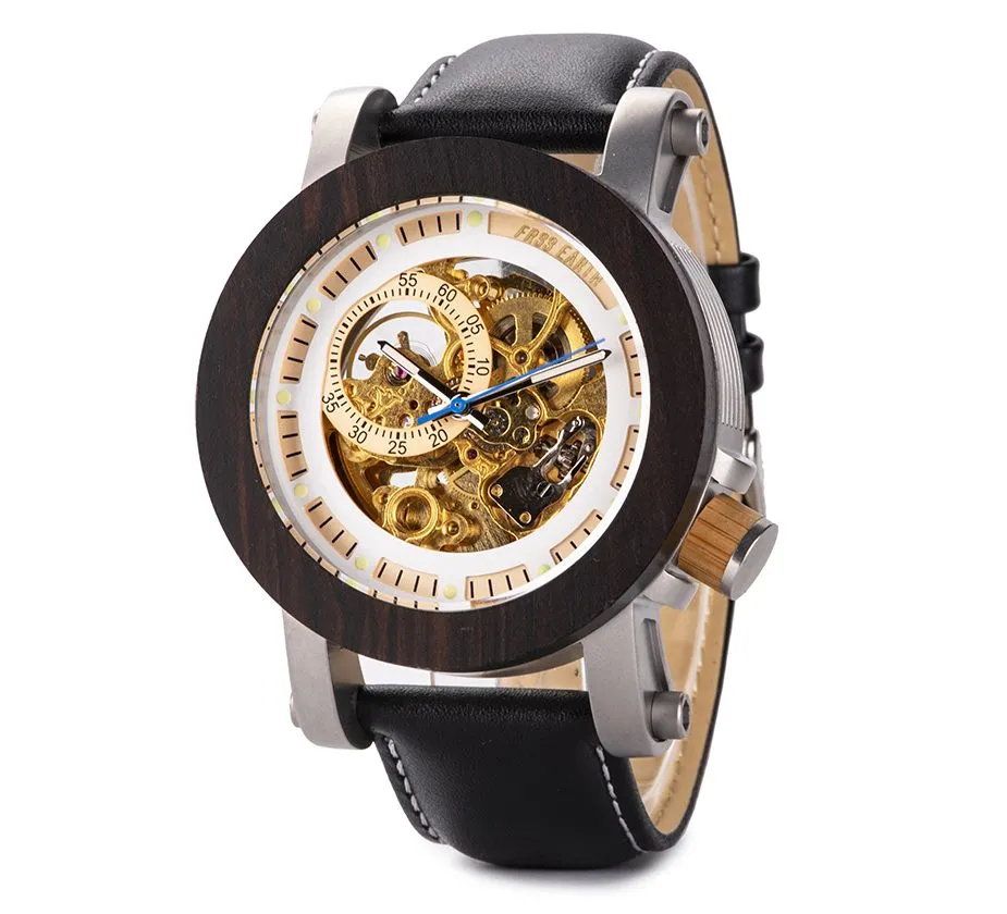 Synergy Wood/Leather Watch