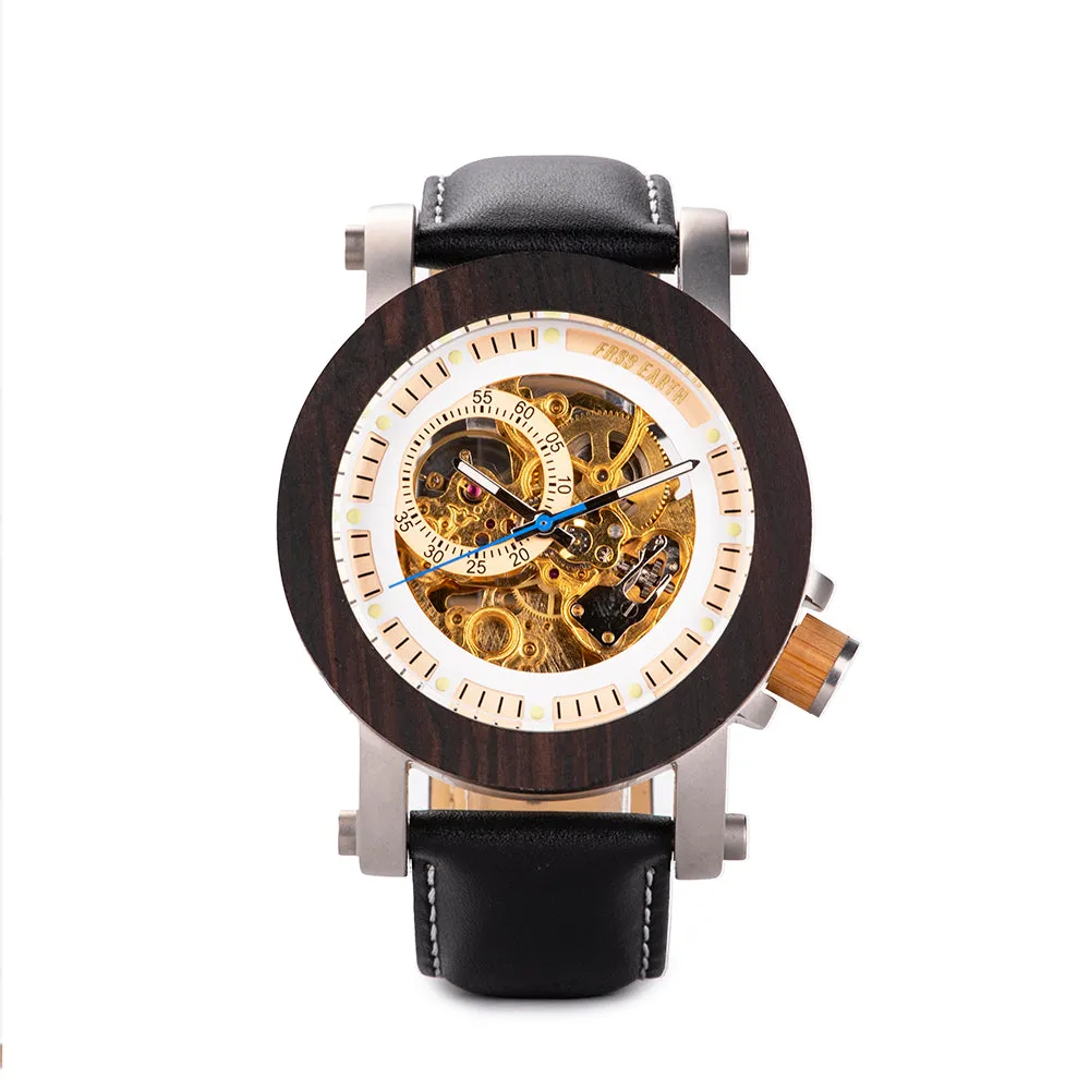 Synergy Wood/Leather Watch