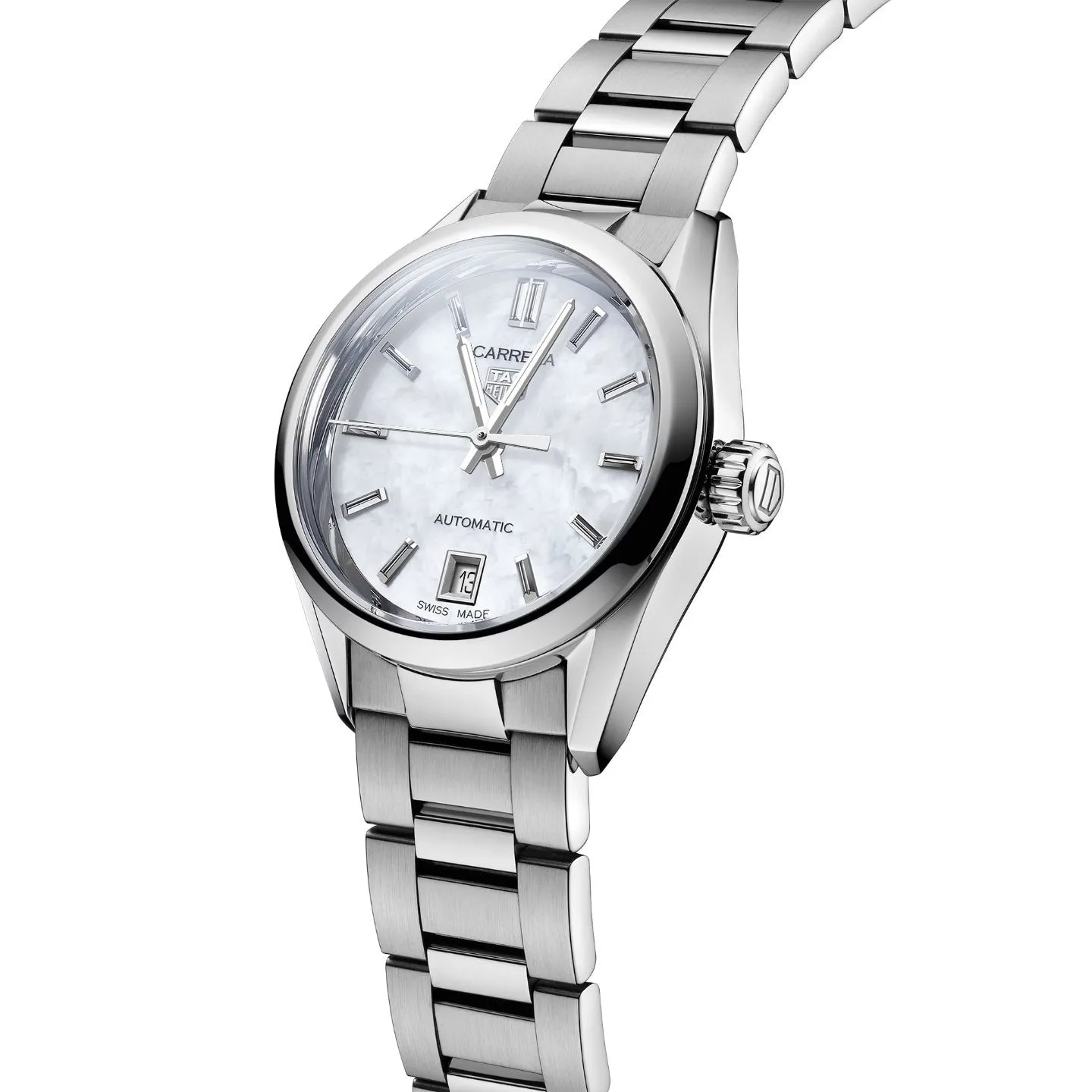 Tag Heuer Carrera Ladies White Automatic Watch WBN2410.BA0621