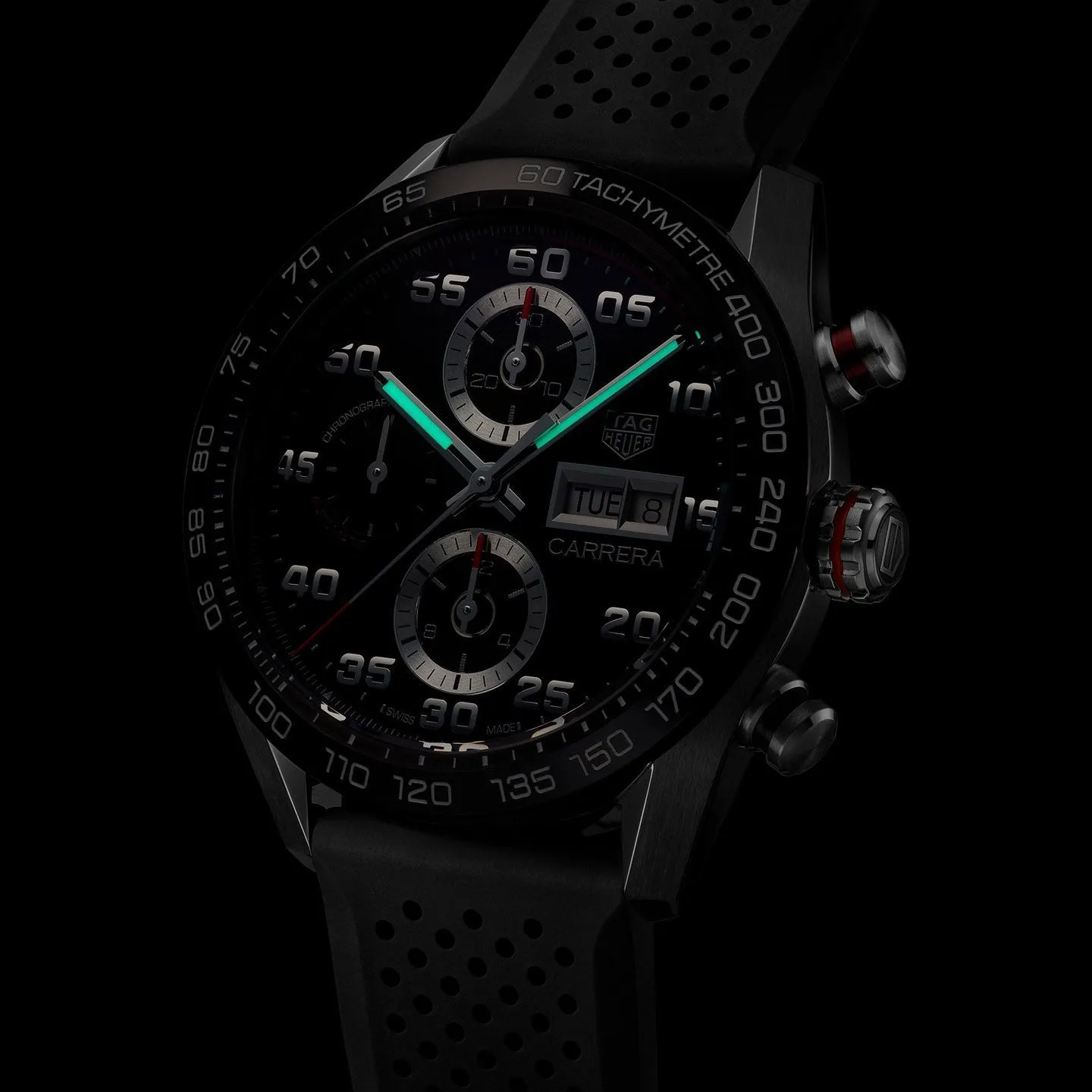 Tag Heuer Carrera Men's Black Chronograph Watch CBN2A1AA.FT6228
