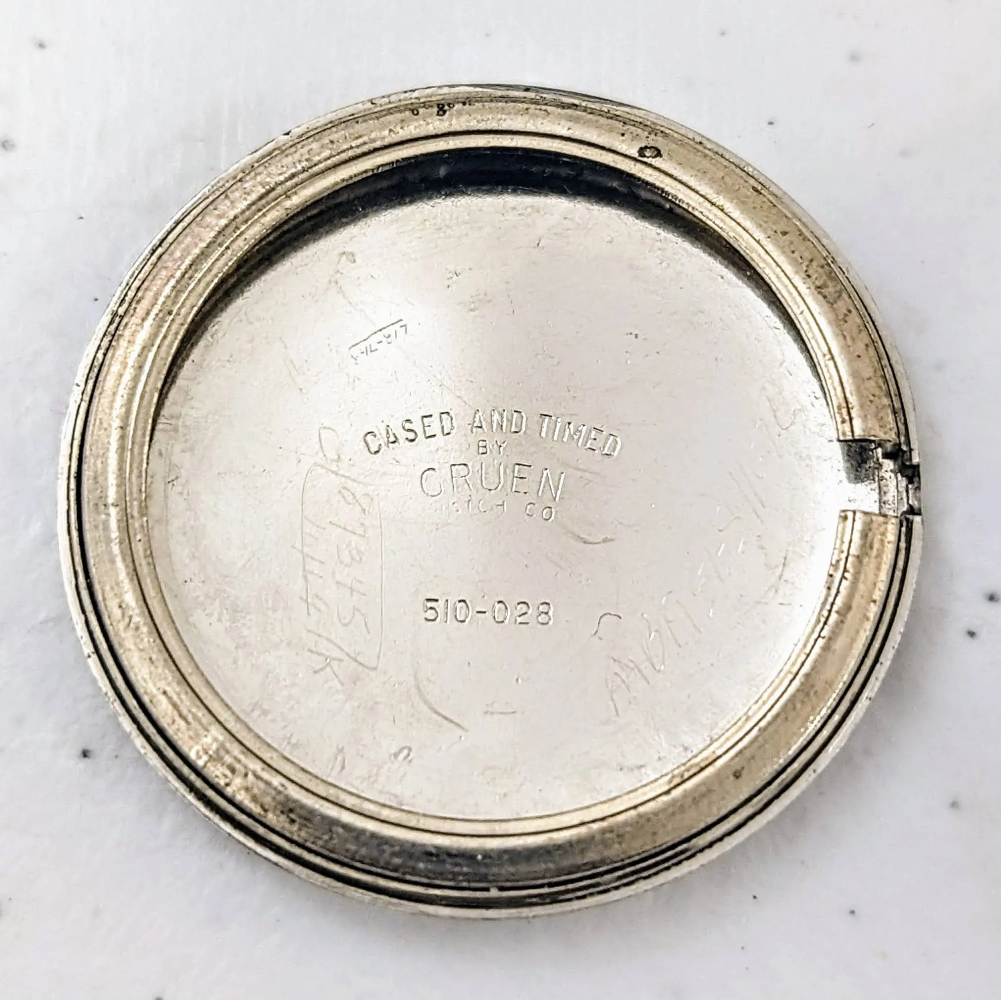 Vintage GRUEN Precision Diamond Dial Watch Cal. 510 Wristwatch in Display Box!