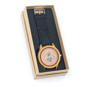 Vintage Ladies Watch with dark brown Cork Strap  Pattern Dial WA-328-A(with random box)