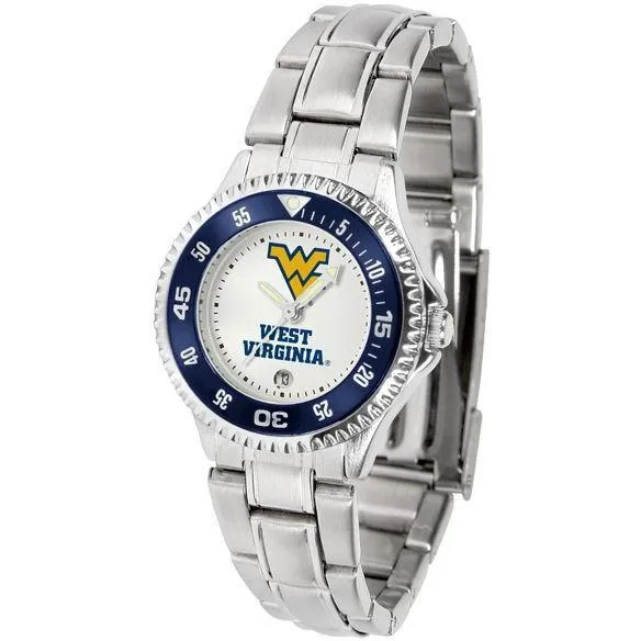 West Virginia Mountaineers Ladies Competitor Steel Band Watch