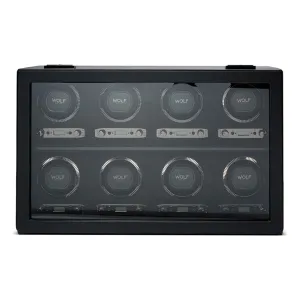 Wolf British Racing 8 Piece Watch Winder Black