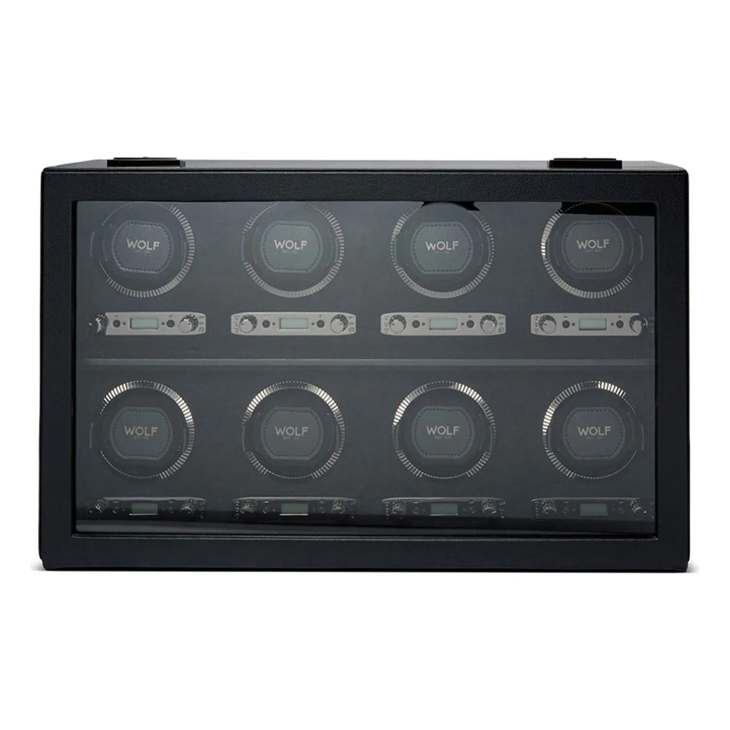 Wolf British Racing 8 Piece Watch Winder Black