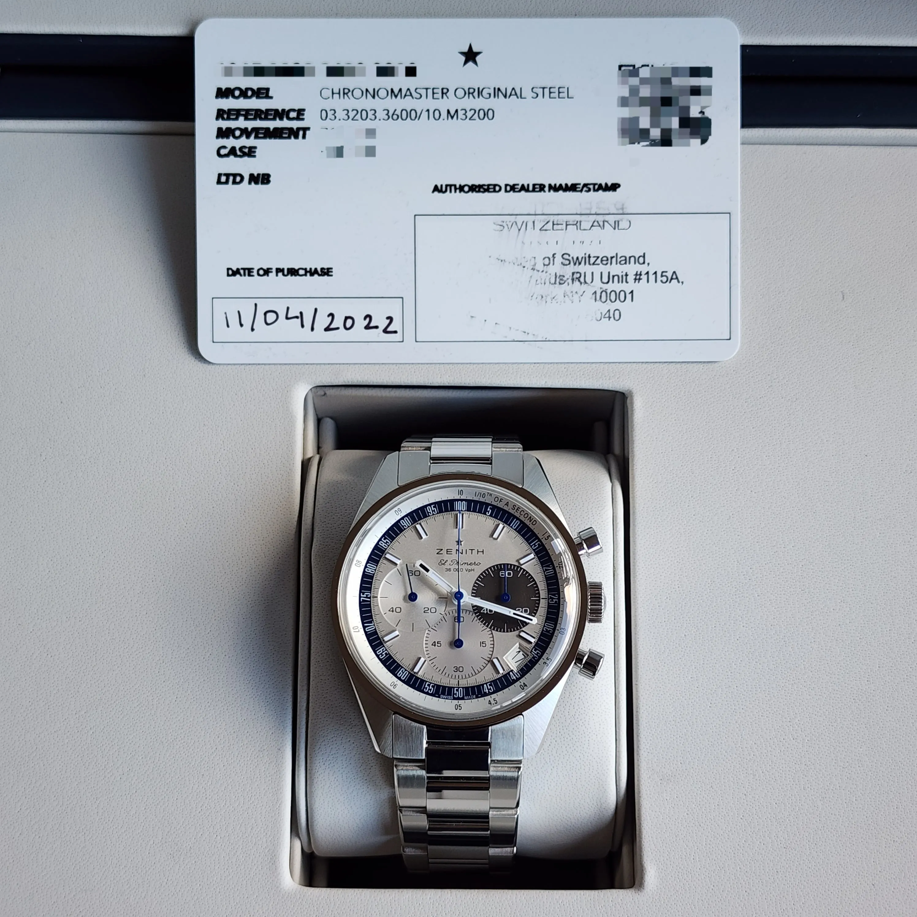 Zenith Chronomaster Original Limited/100 pieces 38mm